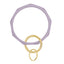 Simple Style Solid Color Silicone Bangle Keychain for Women