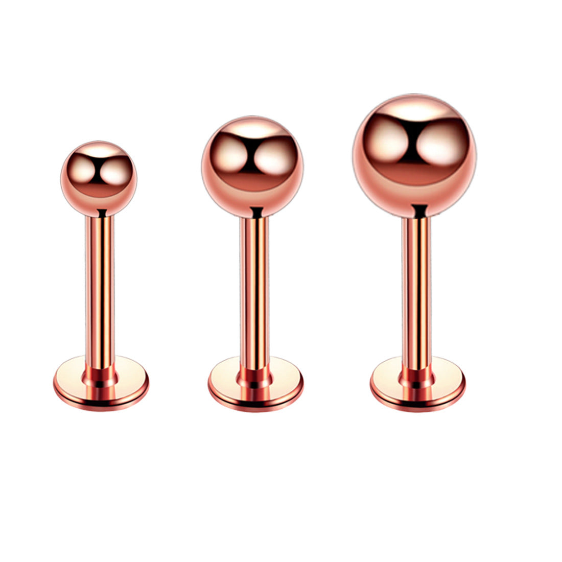 Fashion Stainless Steel Lip Stud with Round Ball Design