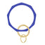 Simple Style Solid Color Silicone Bangle Keychain for Women