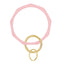 Simple Style Solid Color Silicone Bangle Keychain for Women