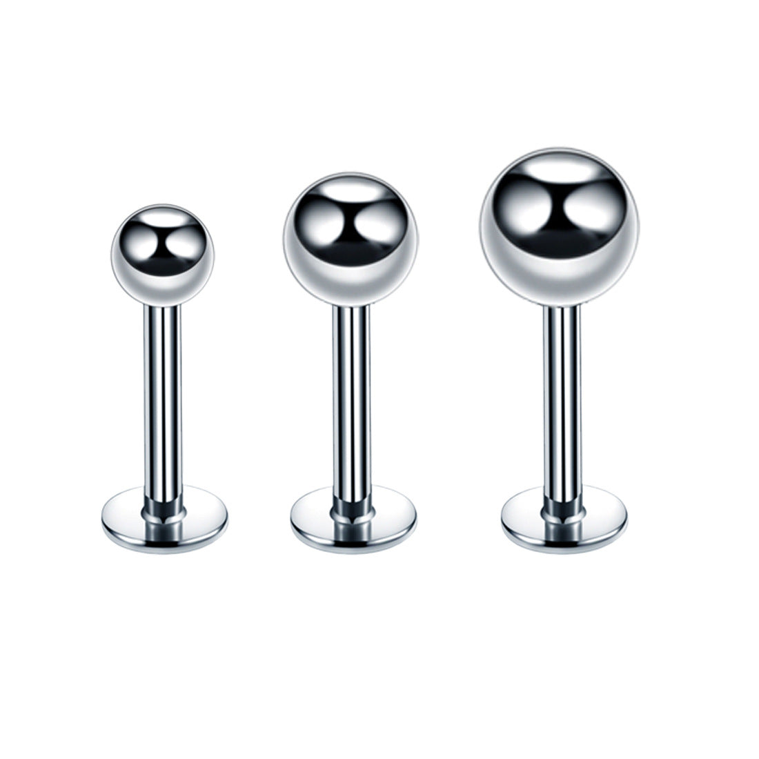 Fashion Stainless Steel Lip Stud with Round Ball Design