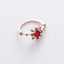 Korean Micro-inlaid Crystal Zircon Flower Ring