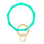 Simple Style Solid Color Silicone Bangle Keychain for Women