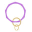 Simple Style Solid Color Silicone Bangle Keychain for Women