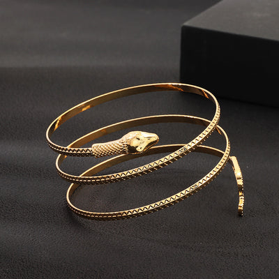 Elegant Unisex Snake Design Alloy Bangle Bracelet