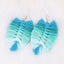 Bohemian Leaf Tassel Earrings - Handmade Ethnic Style Long Dangle Jewelry