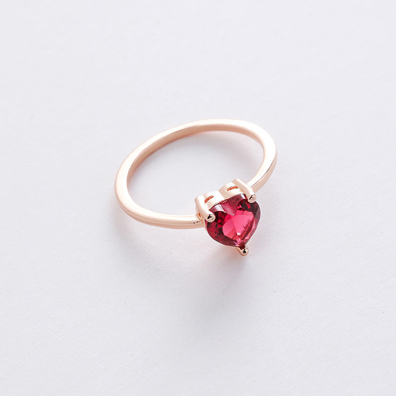 Korean New Micro-inlaid Crystal Zircon Ring