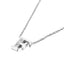 Simple Fashion 26 Inlaid Zircon Uppercase Letter Stainless Steel Necklace