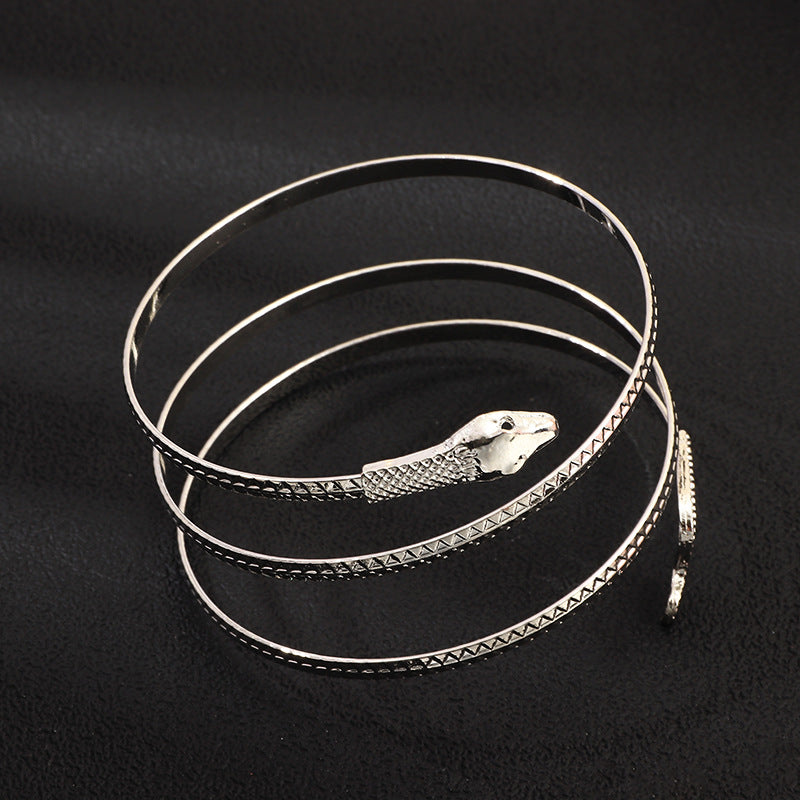 Elegant Unisex Snake Design Alloy Bangle Bracelet