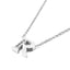 Simple Fashion 26 Inlaid Zircon Uppercase Letter Stainless Steel Necklace