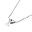 Simple Fashion 26 Inlaid Zircon Uppercase Letter Stainless Steel Necklace