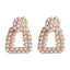 Geometric Earrings Pearl Alloy Diamond Earrings