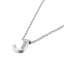 Simple Fashion 26 Inlaid Zircon Uppercase Letter Stainless Steel Necklace