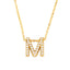 Fashion Letter Copper Gold Plated Zircon Necklace