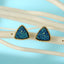 Jewelry Hexagon Imitation Natural Stone Earrings Triangle Imitation Bud Ear Studs Resin Earrings