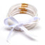 Geometric Silicone Kid's Wristband & Multilayer Gold Powder Ribbon Bracelet Set