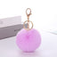 Cute Solid Color Faux Fur Pom Pom Keychain Accessory