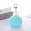 Cute Solid Color Faux Fur Pom Pom Keychain Accessory