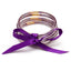 Geometric Silicone Kid's Wristband & Multilayer Gold Powder Ribbon Bracelet Set