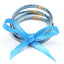 Geometric Silicone Kid's Wristband & Multilayer Gold Powder Ribbon Bracelet Set