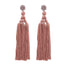1 Pair Bohemian Tassel Beaded Polyester Braid Women'S Drop Earrings