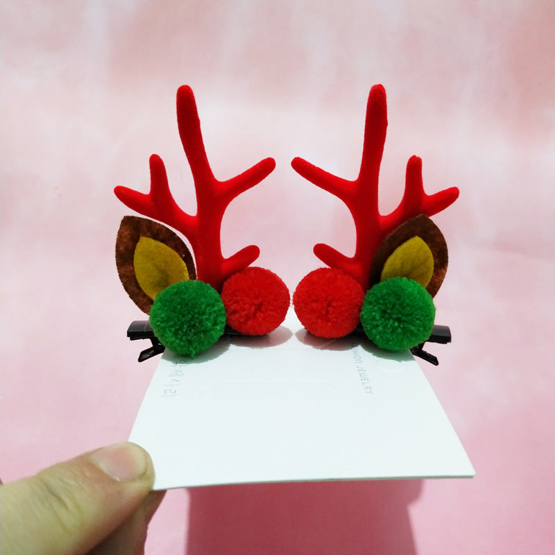 Cute Antlers Alloy Hair Clip and Headband for Christmas