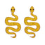 European Fashion Snake Alloy Beaded Earrings for Women