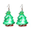 Fashion Christmas Tree Santa Claus Light-Up Drop Earrings for Women