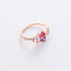 Korean New Micro-inlaid Crystal Zircon Ring