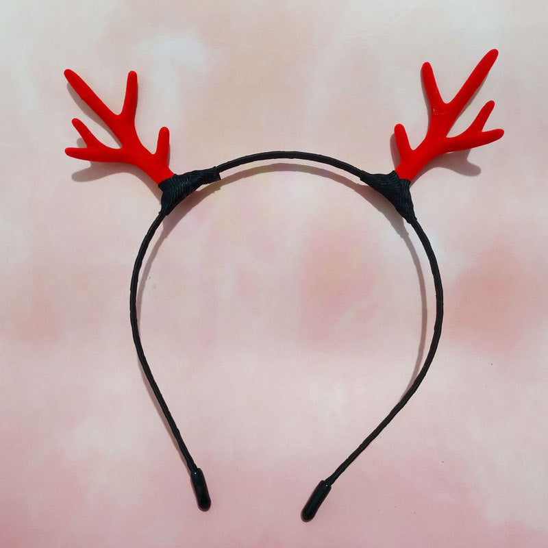 Cute Antlers Alloy Hair Clip and Headband for Christmas