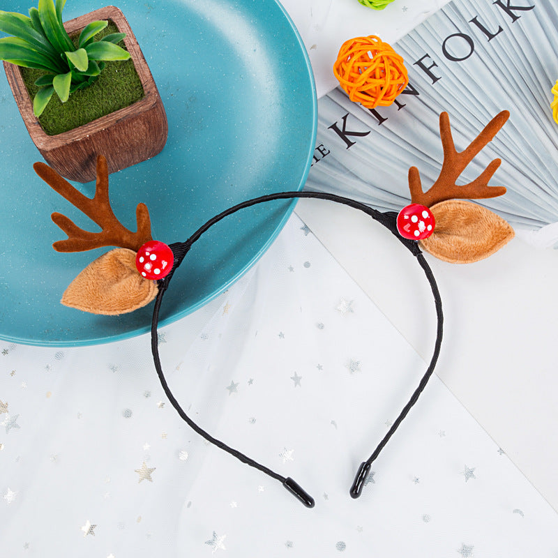 Cute Antlers Alloy Hair Clip and Headband for Christmas