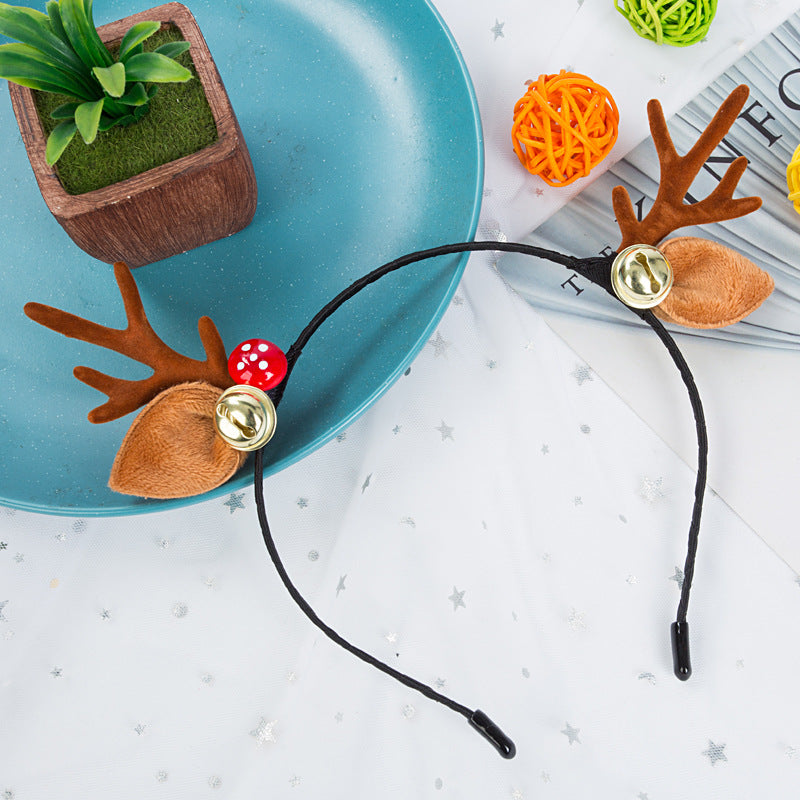 Cute Antlers Alloy Hair Clip and Headband for Christmas