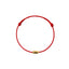 18K Gold Plated Geometric Rope Bracelet & S925 Silver Rice Grain Red Bracelet Set