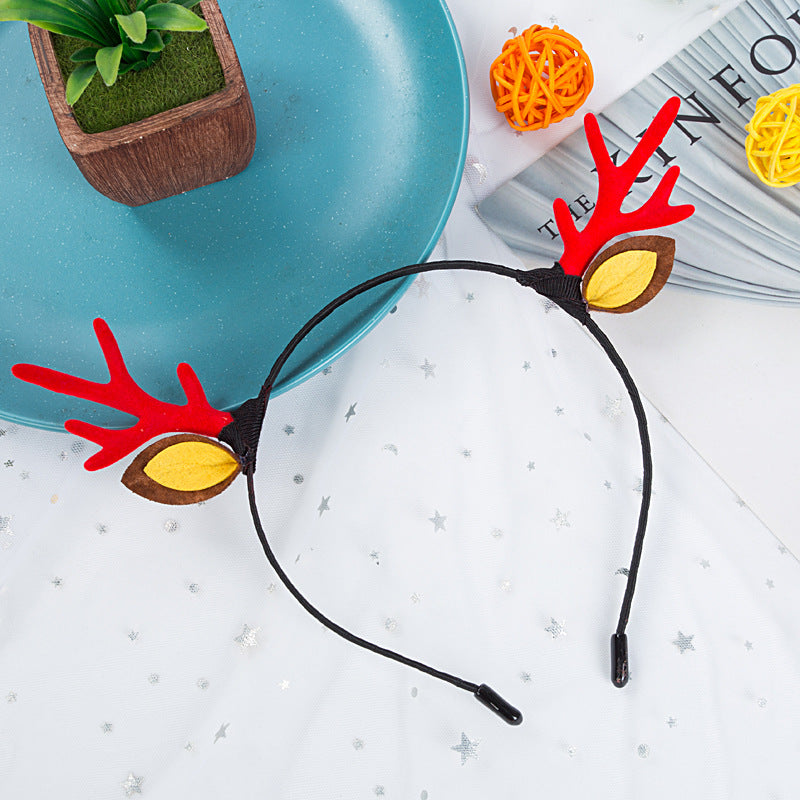 Cute Antlers Alloy Hair Clip and Headband for Christmas