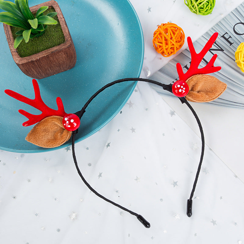 Cute Antlers Alloy Hair Clip and Headband for Christmas