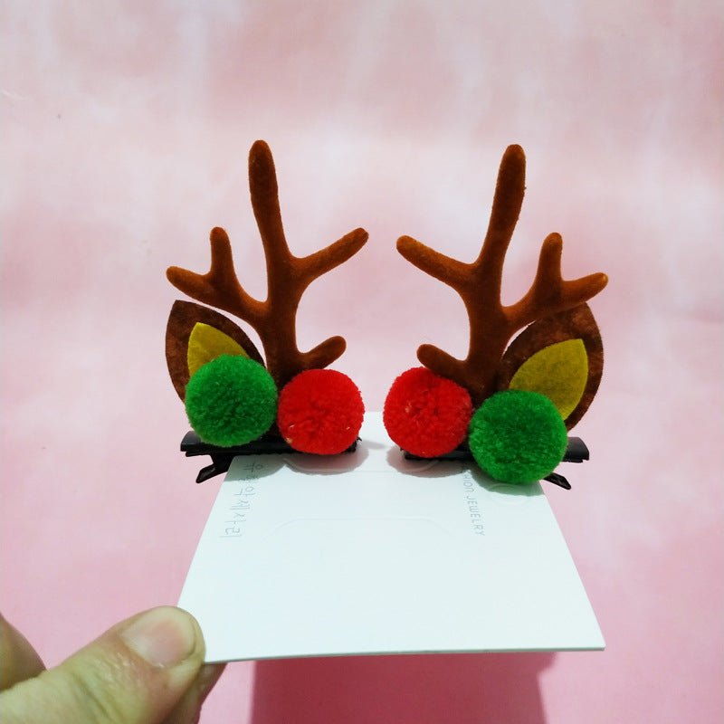 Cute Antlers Alloy Hair Clip and Headband for Christmas