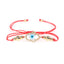 Fatima Hand Woven Red Rope Bracelet with Evil Eye Charm