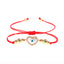 Fatima Hand Woven Red Rope Bracelet with Evil Eye Charm