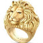 Retro Letter Lion Alloy Plating Rings