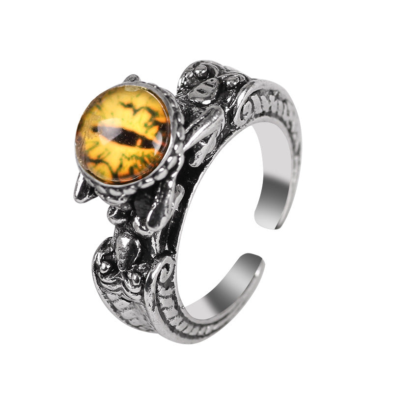 Fashion Retro Creative Multi-Color Devil Eye Adjustable Ring