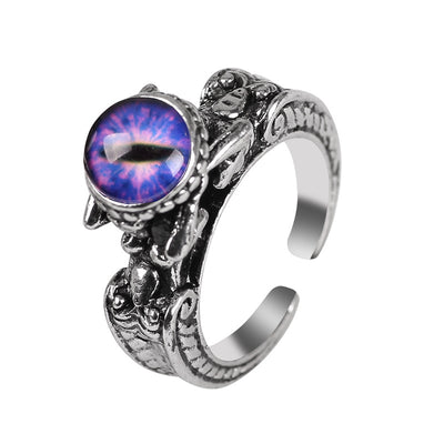 Fashion Retro Creative Multi-Color Devil Eye Adjustable Ring