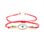 Fatima Hand Woven Red Rope Bracelet with Evil Eye Charm