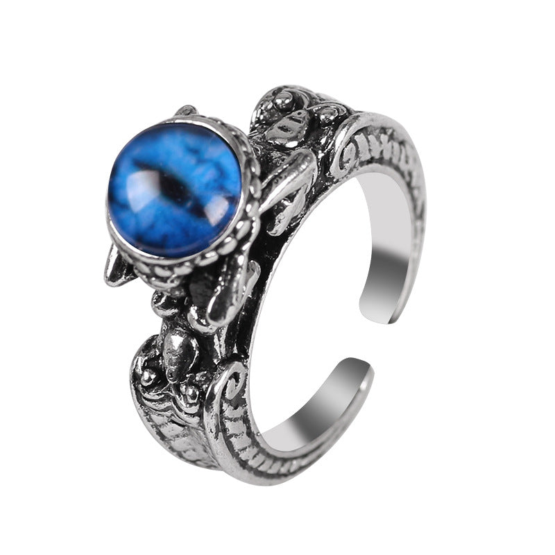 Fashion Retro Creative Multi-Color Devil Eye Adjustable Ring