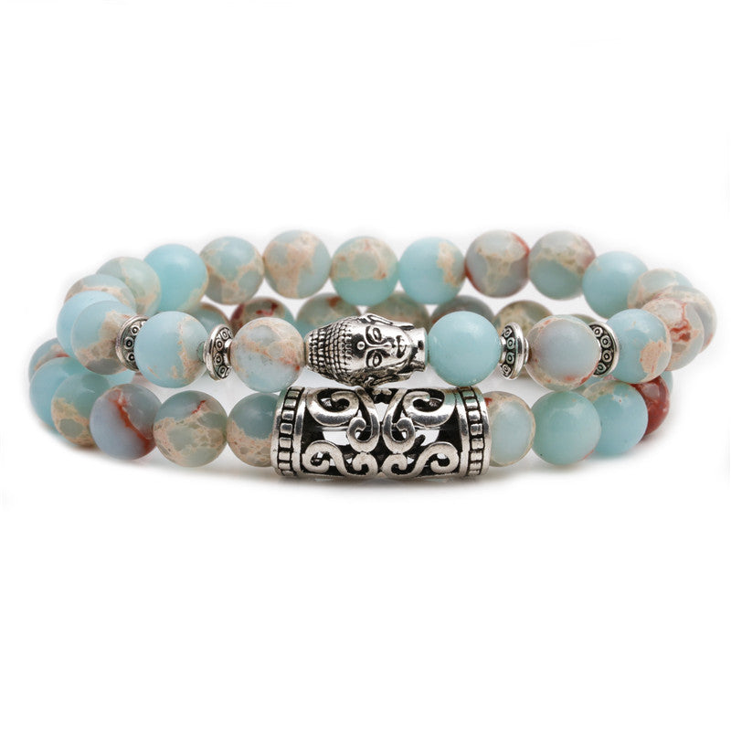 Fashion Owl Buddha Lion Beaded Bracelet Set