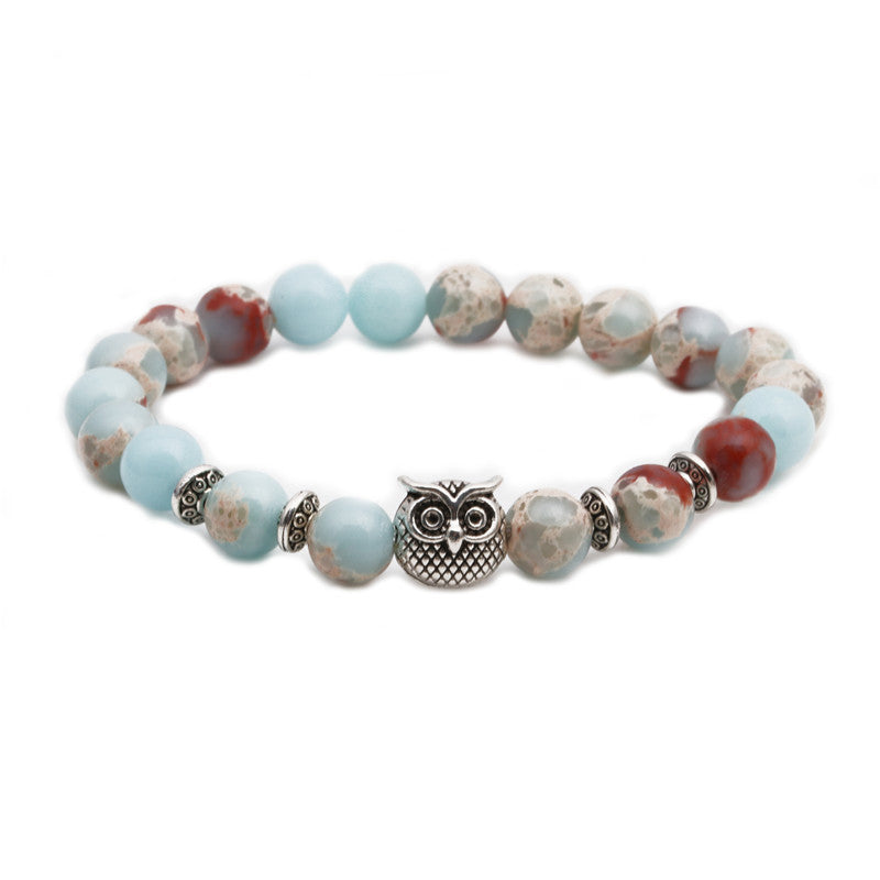 Fashion Owl Buddha Lion Beaded Bracelet Set