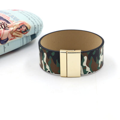 Ig Style Camouflage PU Leather Unisex Bracelet