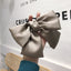 Elegant Oversized Bow Satin Chiffon Hair Tie Elastic Band for Women