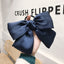 Elegant Oversized Bow Satin Chiffon Hair Tie Elastic Band for Women