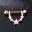 Fashion Star Shaped Zircon Inlaid Alloy Nipple Piercing Jewelry Ring