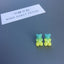 Gradient Candy Color Bear Stud Earrings - Cute and Playful Design